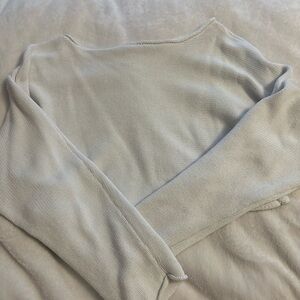 Garage Off-the-Shoulder Sweater in Soft Cream